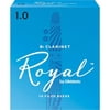 Royal by D'Addario Bb Clarinet Reeds, Strength 1, 10-pack