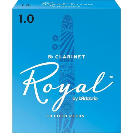 Royal by D'Addario Bb Clarinet Reeds, Strength 1, 10-pack
