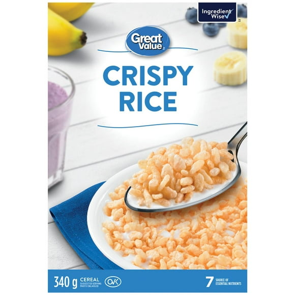 Great Value Crispy Rice Cereal, 340 g