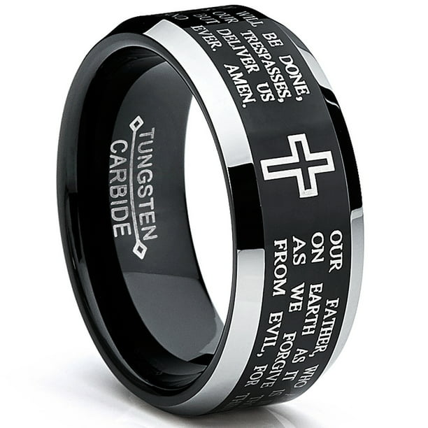 RingWright Co. Men's Lords Prayer Tungsten Ring