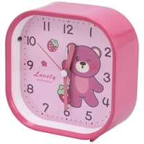 Unique Bargains Square Alarm Clock with Animal Patterns Pink 4.1"L x 1.9"W x 4.3"H
