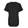 thumbnail image 5 of Kingdiese Womens Casual Short Sleeve Button Front Tunic Top Solid Summer Fashion Tee Girls Size 13, Size L, 5 of 5