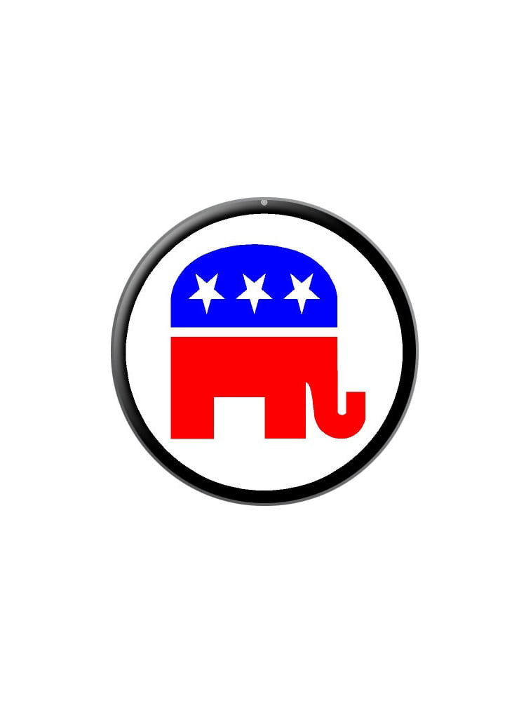Republican Party Elephant Lapel Pin 2 Hat Coat Jacket Cap Back 