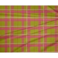 thumbnail image 4 of oneOone Polyester Lycra Lime Green Fabric Madras Check Quilting Supplies Print Sewing Fabric By The Yard 56 Inch Wide, 4 of 4