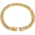 thumbnail image 2 of Gold Silver Cuban Chain Dog Collar Diamond Cuban Chain Pet Collar For Dog Cat Jewelry 10/14/16/18/20/24 Inch, 2 of 9