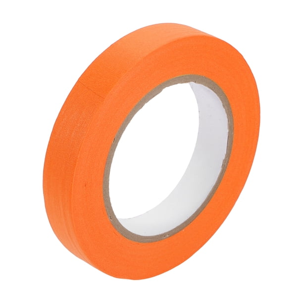 Cinta de enmascarar Unique Bargains, cinta para pintar automóviles, 1 pieza naranja 0.8 pulgadas x 54.7 yardas
