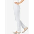 thumbnail image 3 of Woman Within Plus Size Tall Knit Hassle-Free Pull-On Elastic-Waist Pants, 3 of 6