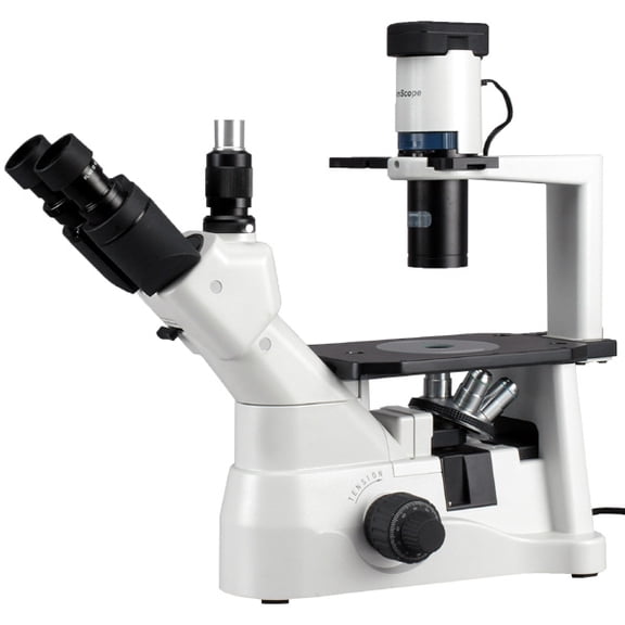 AmScope 40X-900X Phase Contrast Inverted Tissue Culture Microscope New