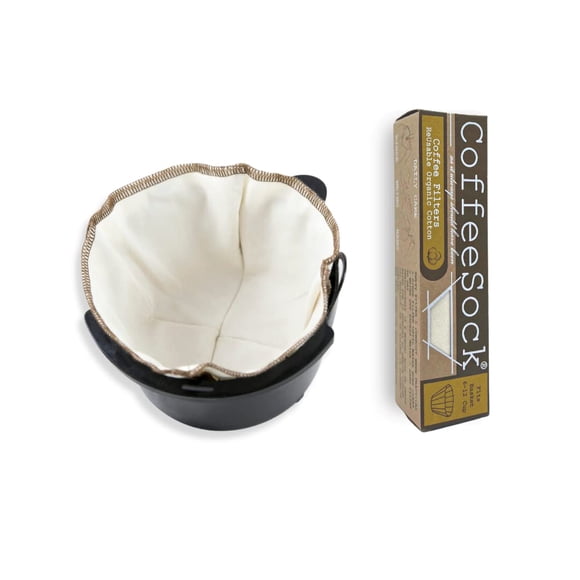 Coffee Filters CoffeeSock «The Original», reutilizables, 100% algodón orgánico, paquete de 2 filtros