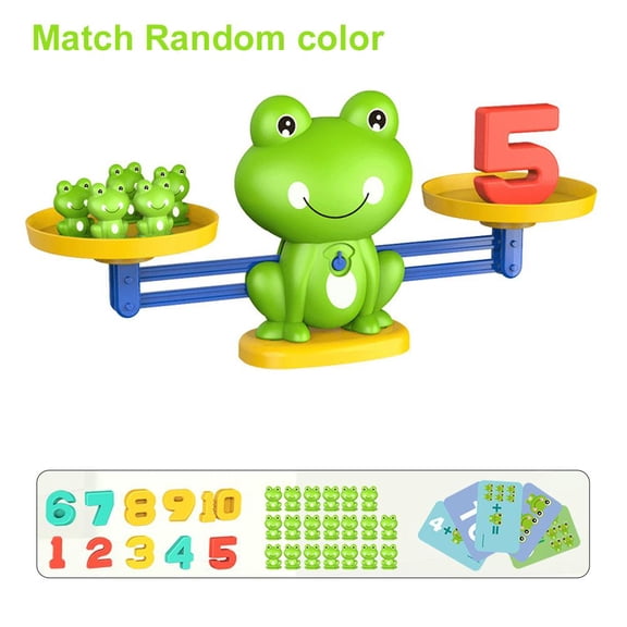 Homeschool Kindergarten Frog Scale Cards Balance Board Game, Cool Math Game, Preschoolers Frog Balance Counting Toys for Boys & Girls Educational Number Toy Fun Childrens Gift Learning Age 3