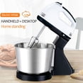 thumbnail image 2 of Fmxomd Kitchen Stand Mixer, 1.7Qt Small Electric Food Mixer, 7 Speeds Portable Lightweight Kitchen Mixer for Daily Use with Egg Whisk,Dough Hook,Flat Beater (Black), 2 of 9
