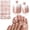 Nude Ombre, variant on Press Toenails For Women with Adhesive Tabs, 150 count Tip Press Ons, Short Square Toenail Press , 15 Sizes Full Cover Nails