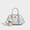 Blue, variant on Women's PU Bow Bear Print Hobo Handbag, with Strap, Charm, Pink