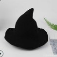 thumbnail image 2 of Witch's Pointed Cap With Big Eave Durable Soft And Comfortable Cap Birthday Gift Holiday Gift Wool Cap, 2 of 3