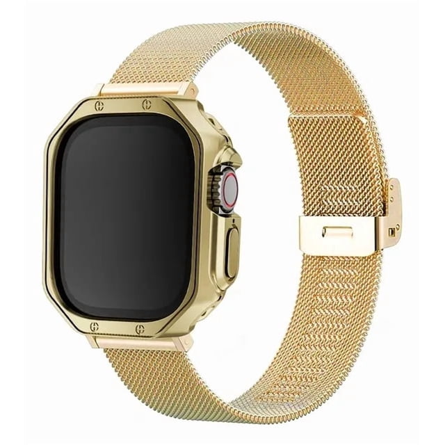 Correa Para Apple Watch, Acero Inoxidable, Hebilla con Funda