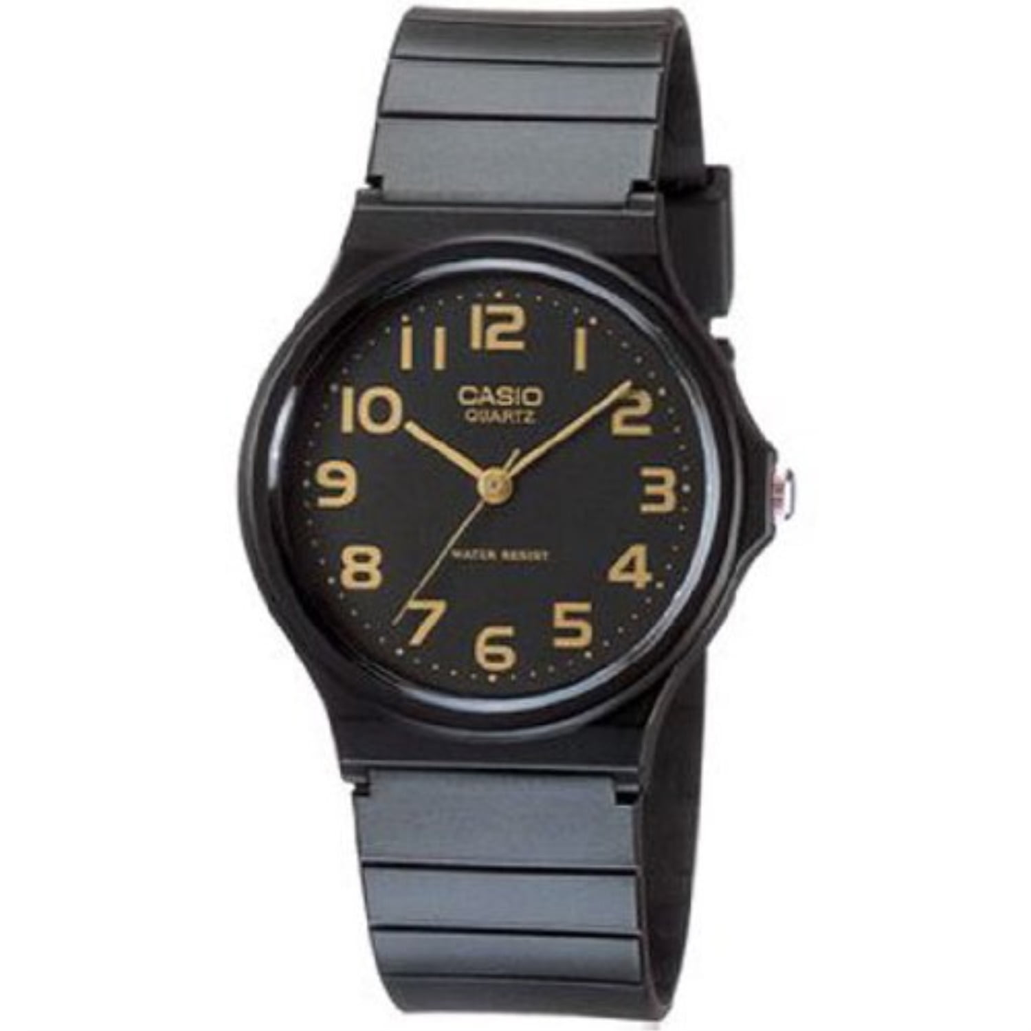 Casio Men's Classic Round Analog Watch, 3-Hand Analog Feature, and Water Resistant, Black Face