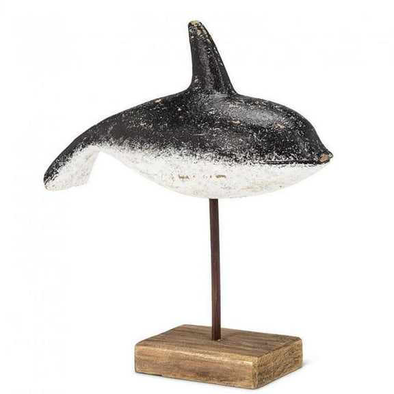 MDR Trading Inc. AB-27-SHORELINE-316 Black And White Orca On A Stand Figurine