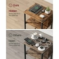 thumbnail image 6 of Side Table with Charging Station, 3-Tier End Table Nightstand for Living Room Bedroom Rustic Brown and Black, 6 of 6