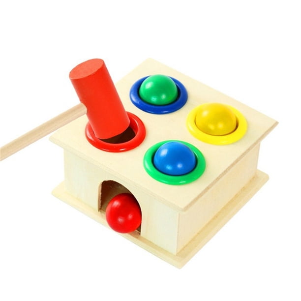 Jouet Bois Marteau et Ensemble 4 balles pour Enfants Jouet Bois Marteau et Ensemble 4 balles pour Enfants