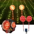 thumbnail image 4 of Led Solar Christmas Lights Outdoor Waterproof Christmas Solar Parking Sign Outdoor Festive Led Decoration Octagonal Garden Atmosphere Light Solar Net Christmas Lights Outdoor Waterproof, 4 of 9