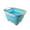 Grey/Cyanine, variant on SAMMART 7.5L (2 Gallons) Collapsible Dishpan with Draining Plug - Foldable Washing Basin - Portable Dish Washing Tub - Space Saving Kitchen Storage Tray