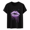 thumbnail image 4 of Birdeem T-Shirt Mode Femme Imprimé Col Rond Manches Courtes Blouse Ample, 4 of 12