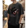thumbnail image 4 of Custom Black Cat Guitar Bootleg Retro 90s Dance T-Shirt for Cat Lovers, 4 of 5