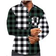 thumbnail image 1 of Blusa y camisa de manga larga con cuello vuelto para hombre, informal, a la moda, cómoda, de manga larga, con capucha, lisa, con cuello vuelto, blusa de poliéster para hombre, 1 of 6