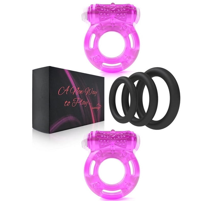 1 Uds. Anillo para el pene, traje de cinco piezas, anillo de choque, anillo de esencia de bloqueo de silicona, juguete sexual con retardo de tiempo oso de fresa Electrónica