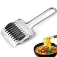 thumbnail image 5 of Vegetable Chopper Noodle Cutter Stainless Steel Noodle Lattice Roller Dough Cutter Pasta Marker Kitchen Gadget,Silver Kitchen Vegetable Cutter, 5 of 8