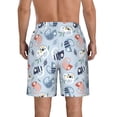 thumbnail image 3 of Naloa Cute Chameleons On Blue Men's Beach Shorts, Surfing shorts, Swim trunks, Quick Dry Swim Trunks for Surfing Beach Fun - Small, 3 of 9