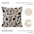 thumbnail image 4 of Black notes Linen toss pillowcase decoration pillowcase gifting preferred 24x24 inch cushion cover 4 sets sofa pillowcase sofa bedroom living room car, 4 of 8