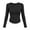 Black, variant on Womens Long Sleeve Shirts Fitted Going Out Tops Basic Tee Casual Work Clothes Trendy Fall Outfits