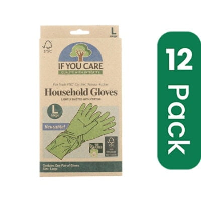 If You Care Gants Ménagers Grands 1 Paire (Lot de 12)