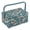 Birds, variant on Medium Sewing Box Organiser, Fabric Covered Storage Box with Handle, Internal Tray, Pin Cushion and Pocket for Sewing, Quilting and Knitting Supplies
