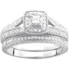 1/3 Carat T.W. Diamond Bridal Set in Argentium Silver