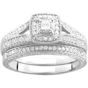 1/3 Carat T.W. Diamond Bridal Set in Argentium Silver
