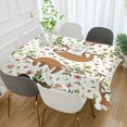 thumbnail image 3 of GZHJMY Cute Sloth Square Tablecloth, Waterproof Stain Wrinkle Resistant Washable Polyester Table Cover for Picnic Dinner Holiday Kitchen Party Decor, 54 x 54 in Home Decor, 3 of 7