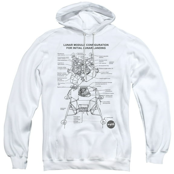 Nasa - Lunar Module Diagram - Pull-Over Hoodie - XXX-Large