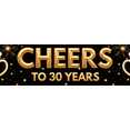 thumbnail image 4 of 30th Birthday Celebration Banner Backdrop Party Decorations for Cheers to 30 Years Milestone Event Decor Photography Background Supplies Festive Props, 4 of 4
