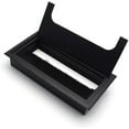 thumbnail image 3 of Rectangular Cable Grommet, 160mm Office Table Wire Hole Cover, Aluminum Alloy Home Computer Desk Cable Outlet Port, 2pcsd- Tw, 3 of 5