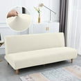 thumbnail image 7 of KKHZ   Fleece Fabric Armless Sofa Bed Cover Solid Color Without Armrest Big Elastic Folding Furniture home Decoration Bench Cover, 7 of 7