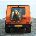 thumbnail image 6 of Susaid Maple Meditating Bear Print Water Proof Spare Tire Cover Wheel Tire Dust-proof Cover Fit Trailer, RV, SUV and Many Vehicle-14 inch, 6 of 6