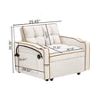 thumbnail image 5 of Versatile Foldable Sofa Bed in 3 Lengths with Adjustable Back and USB Port, Modern Sofa Velvet Pull-out Bed with Removable  Ashtray and Swivel Phone Stand,cup Holder,side Pocket, Three Colors, 5 of 9