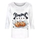 thumbnail image 5 of Heisall Womens Hoodies Halloween Print Round Neck 3/4 Sleeve Loose Fit Tshirts 2025 New Arrival Fashion Tops, 5 of 5