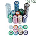 thumbnail image 1 of 100 pcs Poker Chips Poker Games Accessories Digital Chips, 1 of 2