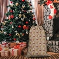 thumbnail image 4 of Christmas Bags Drawstring,Brown Christmas Gingerbread and Drink Pattern Large Xmas Christmas Gift Bags,Reusable for Xmas and New Year Party Favors and Supplies,27.6" X 19.7", 4 of 5