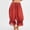 Red, variant on Dianli Pajama Set Loungewear Fashionable Women's Solid Color Hollow Lace Long Pants and Top Lace Trim Breathable Soft Romantic Homewear Lounge Sleepwear Nightwear
