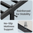 thumbnail image 6 of LEDREM Heavy Duty King Bed Frame, 14" Tall Platform Bed, 1100 lb Capacity, No Box Spring Needed, Under-Bed Storage, Easy Assembly, Mattress Retainers, Matte Black, 6 of 9