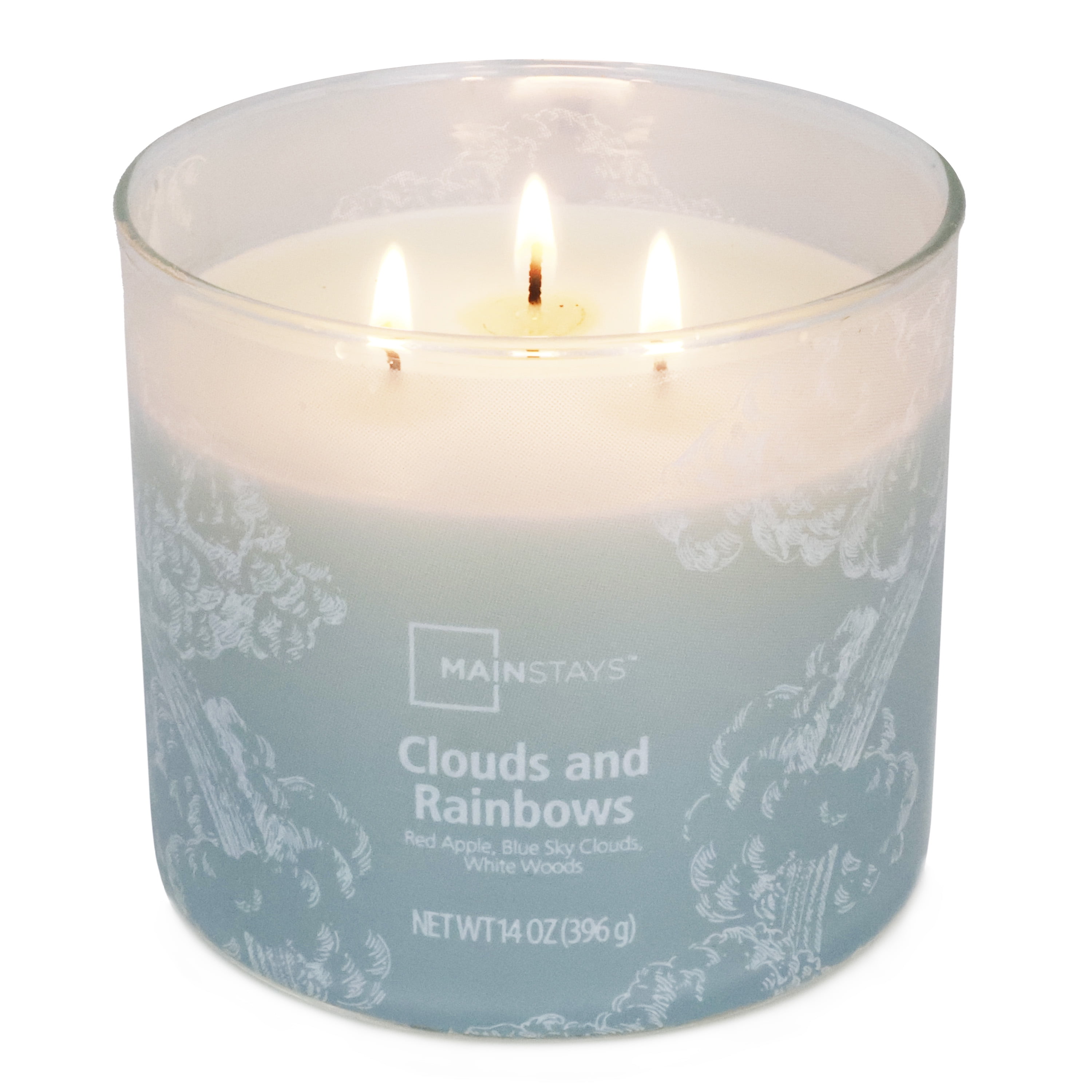 Mainstays 14 oz 3-Wick Ombre Wrap Bright Hibiscus Scented Candle